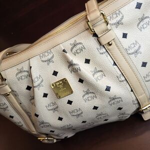 MCM Black Shoulder Bag with Gold Hardware